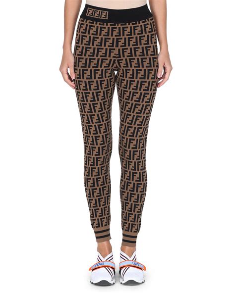 brown fendi leggings|Fendi designer leggings.